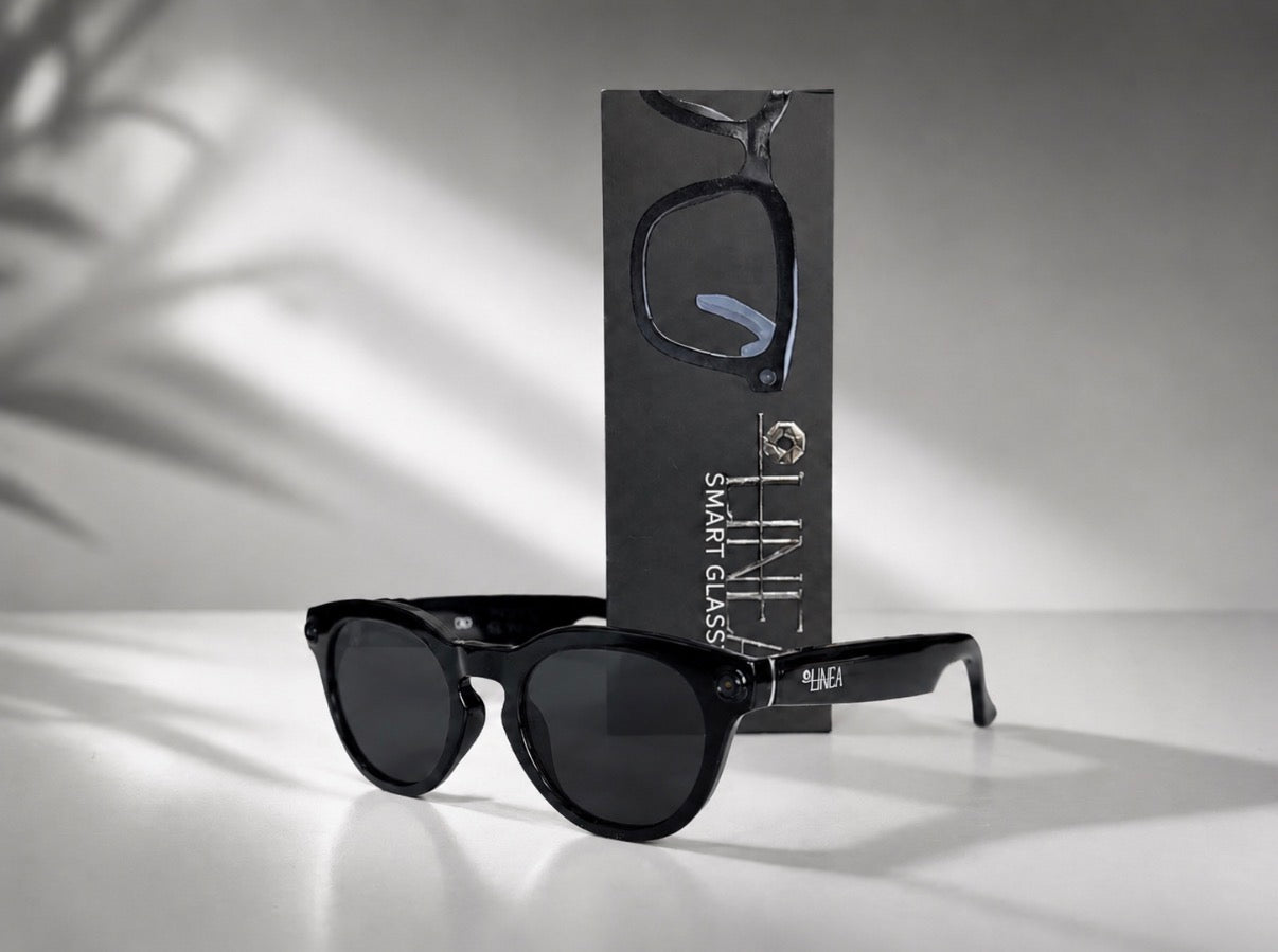 Linea Smart Glasses - ROND / DONKER