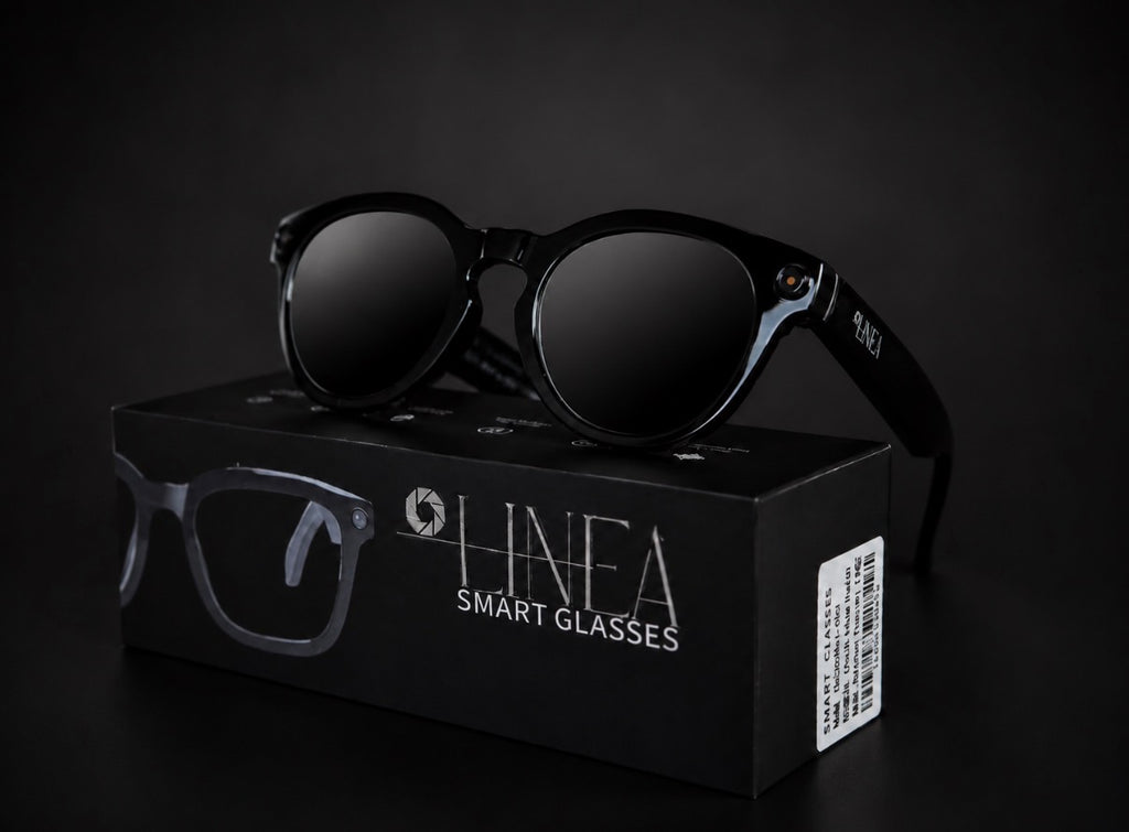 Linea Smart Glasses - ROND / DONKER