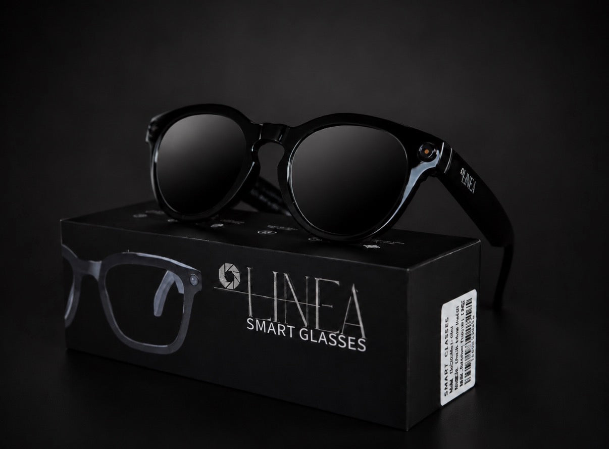 Linea Smart Glasses - ROND / DONKER