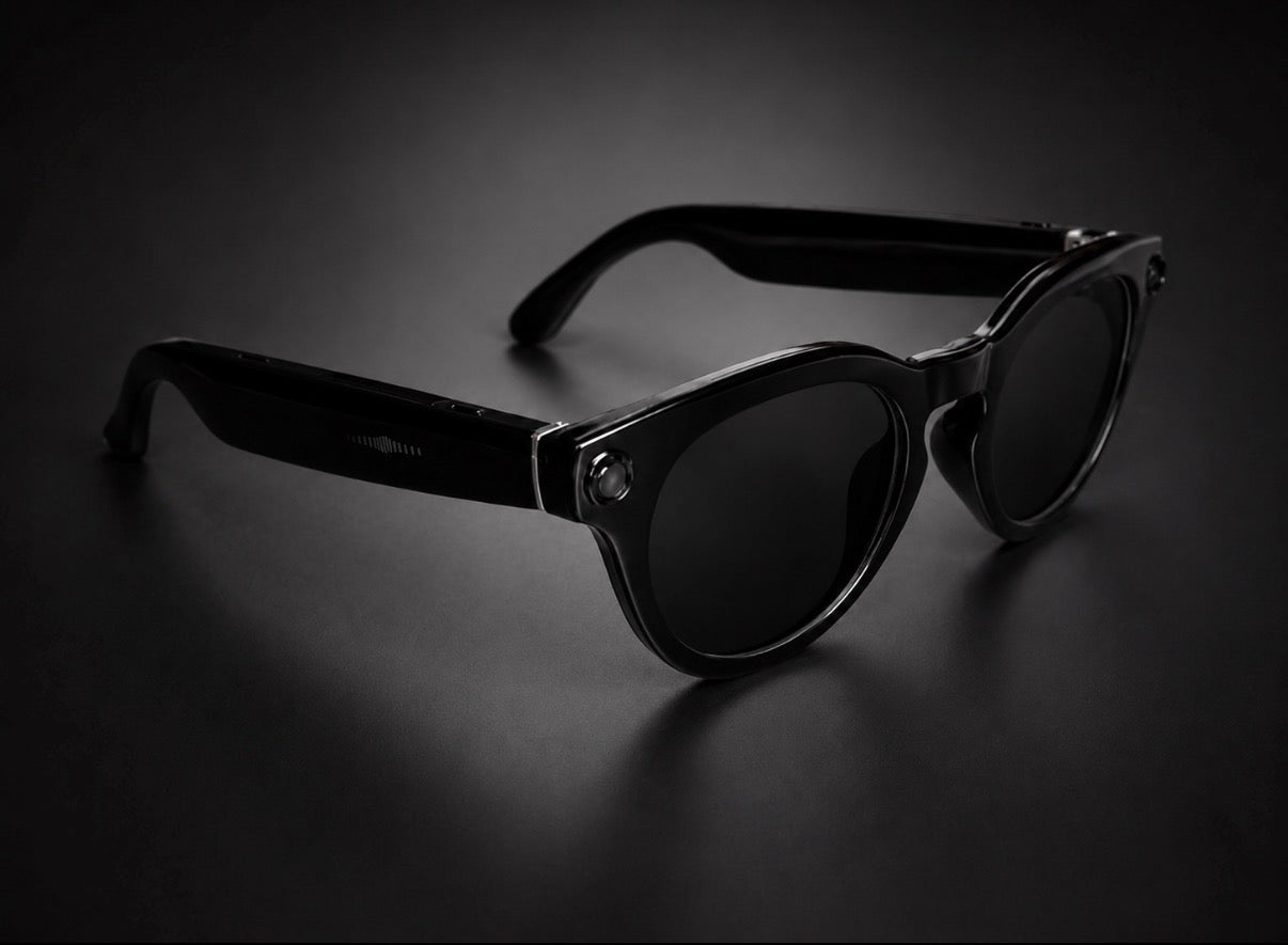 Linea Smart Glasses - ROND / DONKER